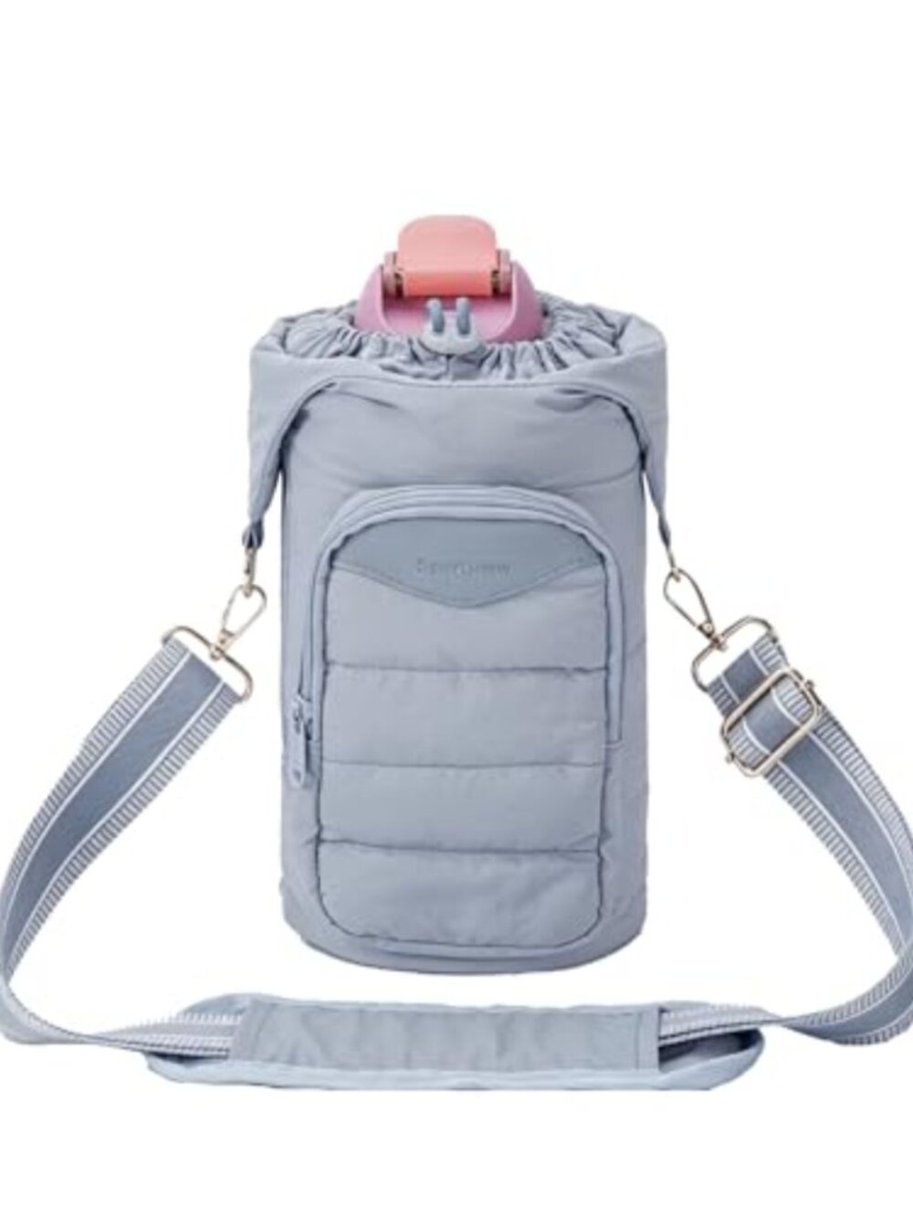 Water Bottle Holder for 30oz 40oz Tumbler RFID Puffy Carrier Crossbody Bag